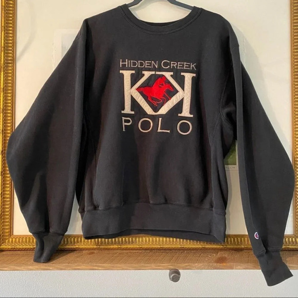 VTG 90s Champion Reverse Weave Sweatshirt Polo - Picture 1 of 7